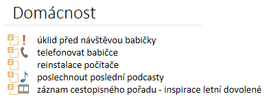 6 OneNote 89 Značka Doplníme do stránky Odkazy v oddílu ECDL hypertextové odkazy a k nim značky.