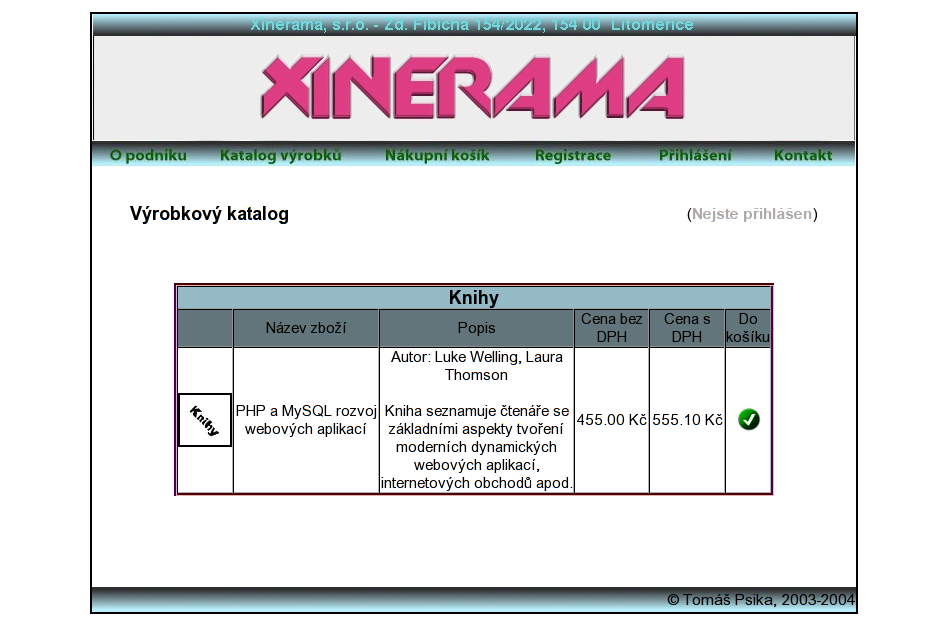 2.6. VÝROBKOVÝ KATALOG Obrázek 2.3: Katalog výrobků 2.