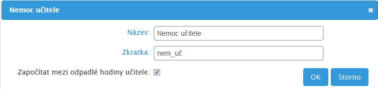 Nastavení systému Počet vyučovacích hodin a nultá hodina: Škola zadá podle toho, v kolika hodinách se může na škole (u různých tříd) uskutečňovat výuka.