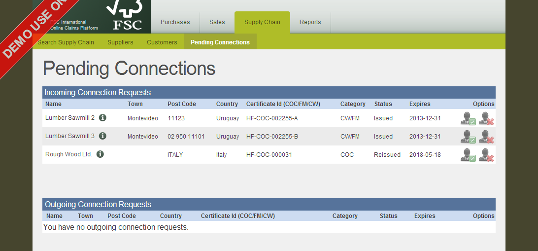 Jak mám začít? 3 Přijměte žádosti o spojení od vašich odběratelů. Jsou uvedeny v seznamu Incoming Connection Requests (příchozí žádosti ke spojení). 1.