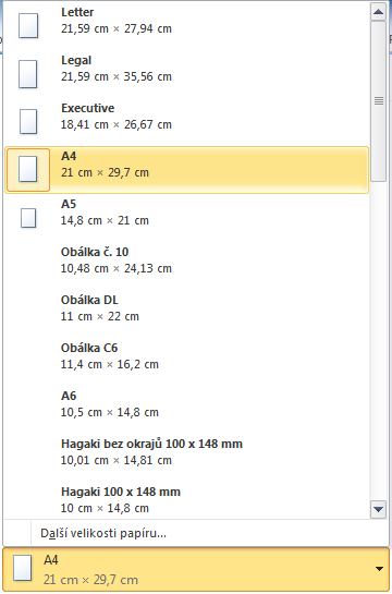 nebo Formát papíru