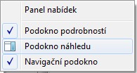 Zobrazení a skrytí stromu složek V hlavní nabídce panelu Počítač klepneme na položku. V následující nabídce klepneme na položku a v další podnabídce klepneme na položku se zaškrtnutím,.