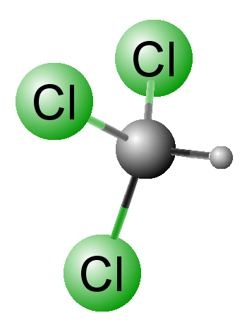 TRICHLÓRMETAN (chloroform) CHCl 3 - bezbarvá kapalina nasládlé omamné vůně - dříve se používal k narkóze - patří však mezi KARCINOGENY - na