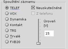 4.1.1 Konfigurace kanálu telefonie Po kliknutí na ikonu daného vstupu se zobrazí dialogové okno Konfigurace: Kanál telefonie Toto okno umožňuje definovat parametry jednotlivých vstupů.