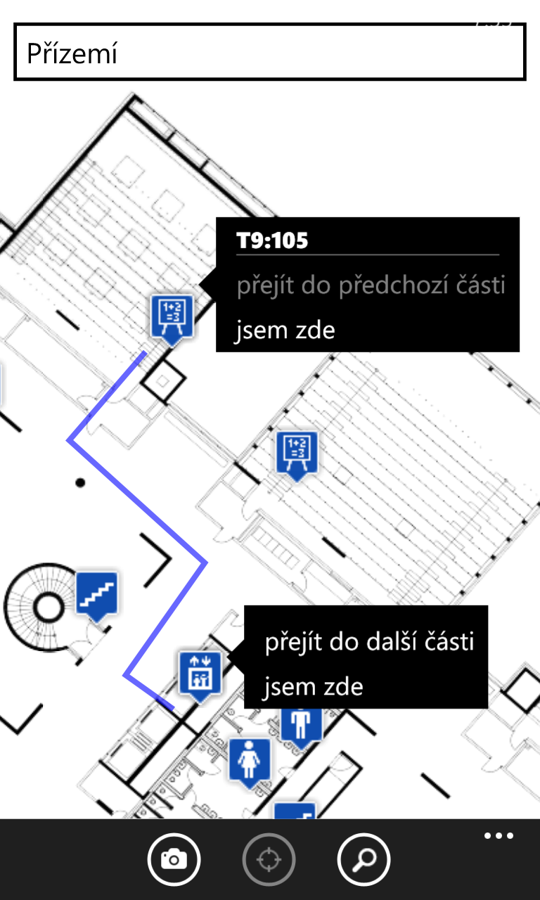 B. Uživatelská příručka B.6 Mapa a navigace Obrázek B.8: Mapa a navigace Výchozím bodem pro navigaci je obrazovka navigovat, která je vidět na obrázku B.8a.