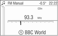 Rádio 111 Pomocí digitálního rádia (DAB) můžete také vyhledávat skupiny programů 3 118. Nebo (pouze FM/AM): Přidržte kolébkový přepínač m nebo n stisknutý tak, až se zobrazí Seek (Hledání).