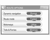 72 Navigace Dynamické navádění trasy funguje pouze v případě, že jsou přijímány dopravní informace prostřednictvím systému dopravních informací RDS- TMC.