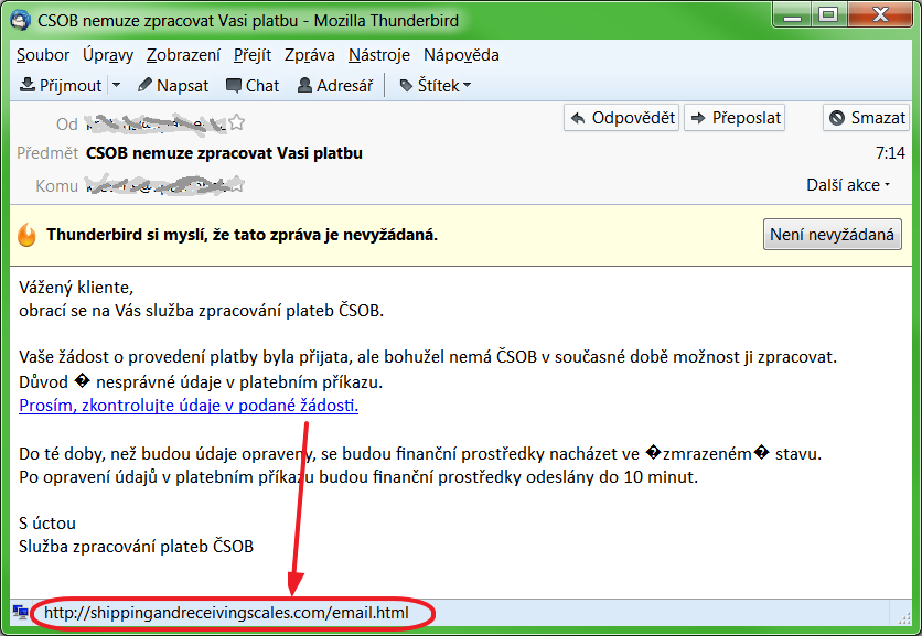 UTB ve Zlíně, Fakulta managementu a ekonomiky 16 Obr. 1 Ukázka phishingu (zdroj: HOAX Phishing, 2000-2013) 1.3.3 Smishing Smishing je hrozbou zejména pro uţivatele mobilních sítí.