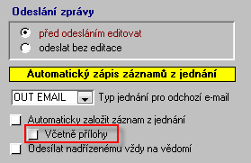 Bez vazby na modul 2 4 Bez vazby na modul Možnost konfigurace záznamů z jednání Pokud mám v konfiguraci při odeslání emailu zatrženou volbu zakládat záznam z jednání (konfigurace\standard\nastavení