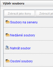 V Moodle je také možné vkládat soubory z URL (Uniform Resource Locator) adresy, kde po zadání této adresy si jej aplikace Moodle z této adresy sám stáhne. Obrázek 3.