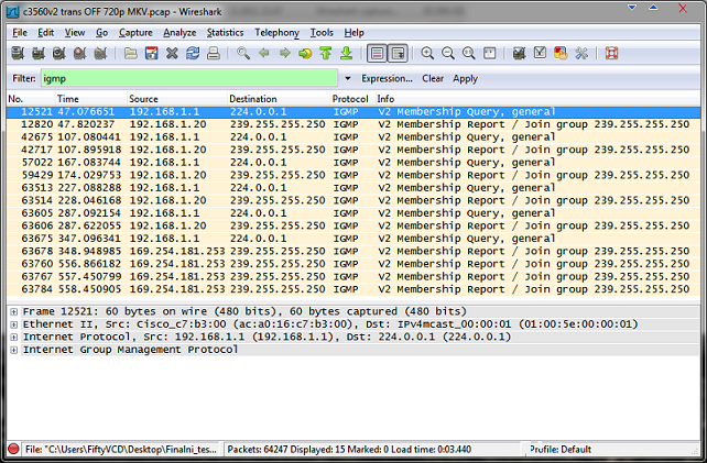 6.2 Softwarové a video vybavení pro testování 6.2.1 Softwarové vybavení Wireshark Freeware (volně šiřitelný) program sloužící k analýze toku dat v síti.