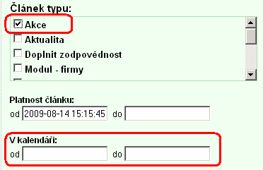 Zadejte: titulek (jasný, krátký, výstižný), perex (jeden odstavec textu), celý text novinky, v nabídce na záložce Článek v sekci Článek typu označte volbu Novinka/aktualita, článek uložte. Obr.