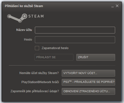 Zapomenuté heslo a Duplicitní klíč Tento poradce vám pomůže, pokud jste zapomněli přihlašovací údaje na svůj účet na službě Steam a automatické obnovení účtu nefunguje (postup níže) nebo pokud Steam