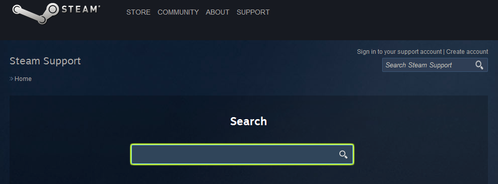 Jak kontaktovat podporu služby Steam 1. Otevřete si stránky Steamu na adrese http://store.steampowered.com/ 2. Klikněte na tlačítko Podpora (nebo Support) v horní části obrazovky. 3.