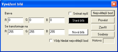 118 ZODOP Po zmáčknutí tohoto tlačítka se objeví dialog pro volbu souborů s moţností volby více souborů najednou a do obrazů ve zvolených souborech se přidá šum podle parametrů zvolených v dialogu.