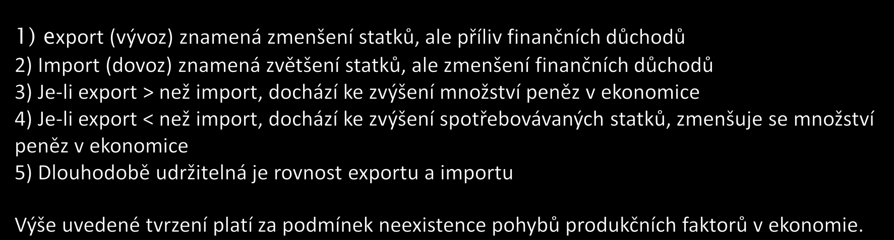 2. PRŮBĚH VÝKLADU - MEZINÁRODNÍ OBCHOD A NÁRODNÍ HOSPODÁŘSTVÍ Export 1.