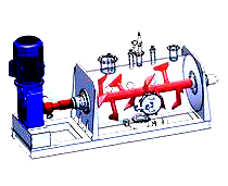 Obr. 7.14 Lopatkový směšovač (Zdroj E Bachiler B, S.A.) Turbinový směšovač je šaržovitě pracující zařízení určené pro směšování volně tekoucích materiálů.