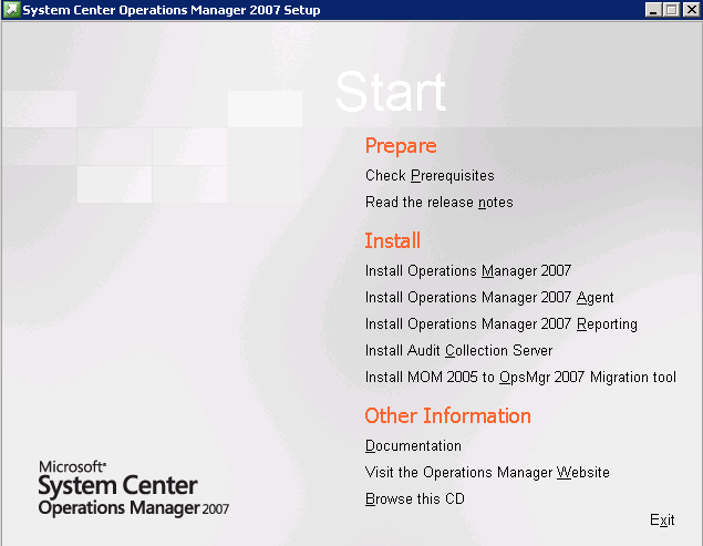 UTB ve Zlíně, Fakulta aplikované informatiky, 2010 48 Obr. 16 Instalace SCOM 2007 V průběhu instalace System Center Operations Manageru se nastavuje instance SQL Serveru. 5.