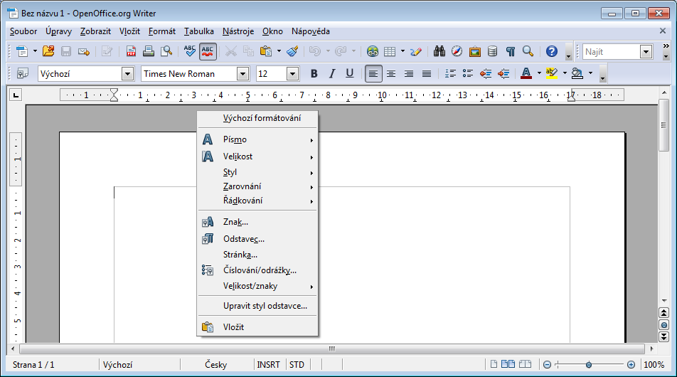 Základy kancelářského balíku OpenOffice.org formátů včetně doc a docx (tedy MS OpenXML dokumentů). Ukládat formáty Office však dokáže pouze ve starších verzích (tedy s příponou DOC).