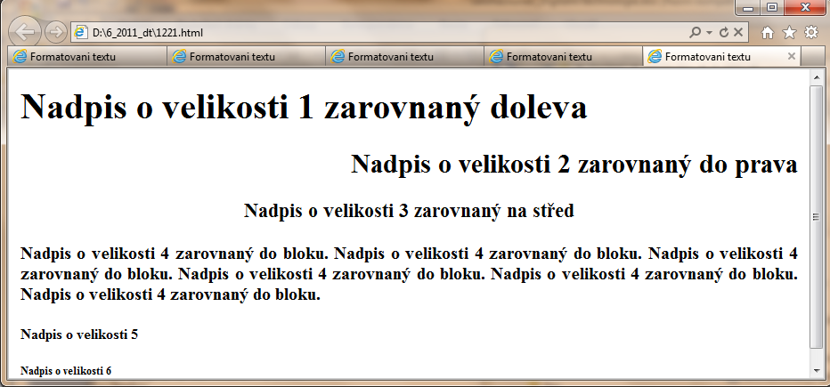 Př.: Upravte dokument lekce2 podle textu v následujícím rámečku a uloţte.