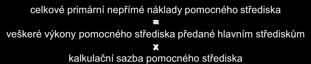 V první fázi zúčtování probíhá zúčtování mezi pomocnými nákladovými středisky, přičemž stanovení kalkulačních sazeb může proběhnout na základě jedné ze tří základních metod, a sice na základě