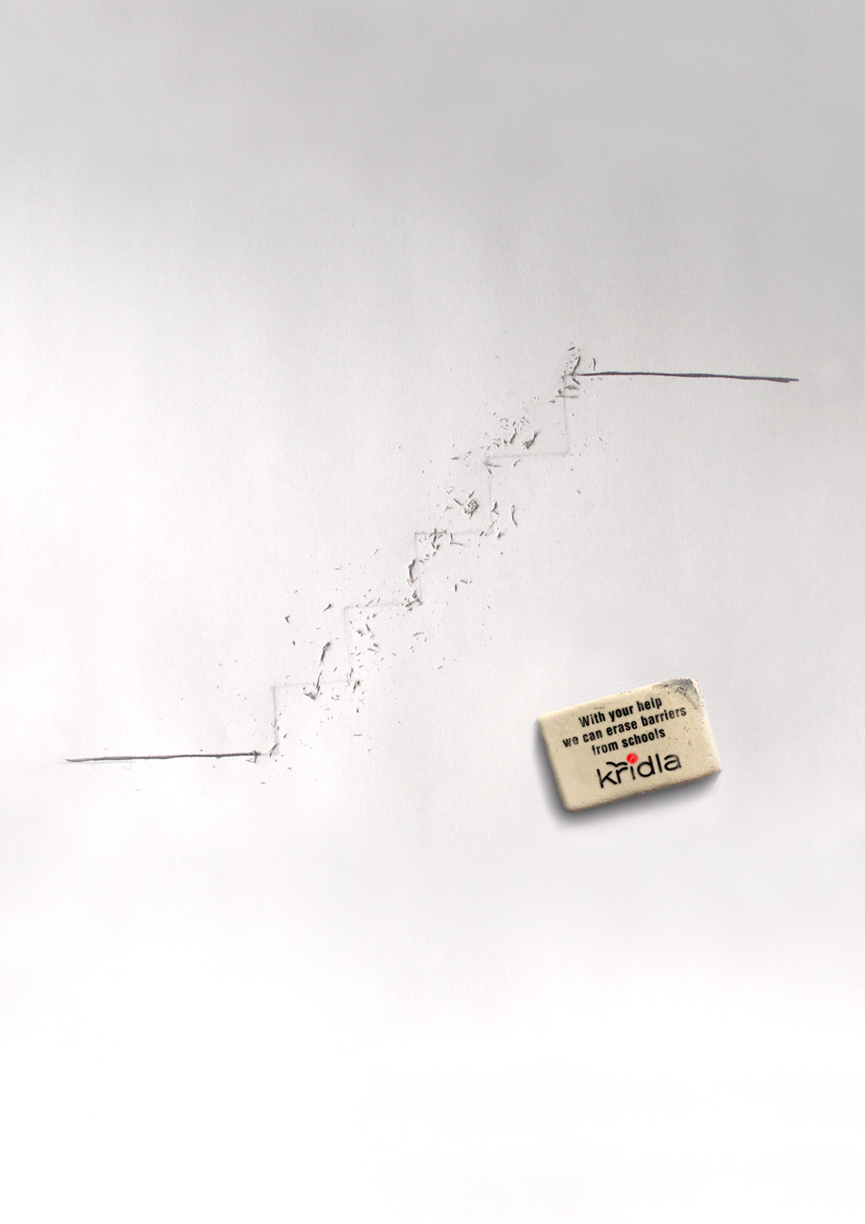 Print Ads Winner Print Erase Barriers for Non-profit