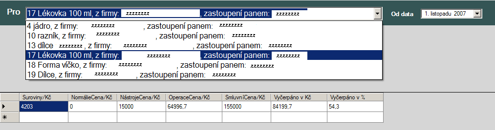 Pomocí kalendáře je možné filtrovat zakázky jen od určitého data tak, aby v seznamu nebylo třeba 5 zakázek a uživatel nemusel tímto seznamem listovat a pracně vyhledávat hledanou zakázku.