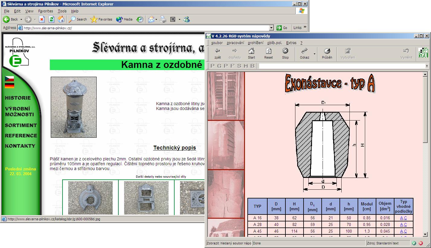 Obr. 54: Přístup do databáze OPTI přímo přes webové stránky a provázání s internetovými stránkami dodavatelů 4.8.