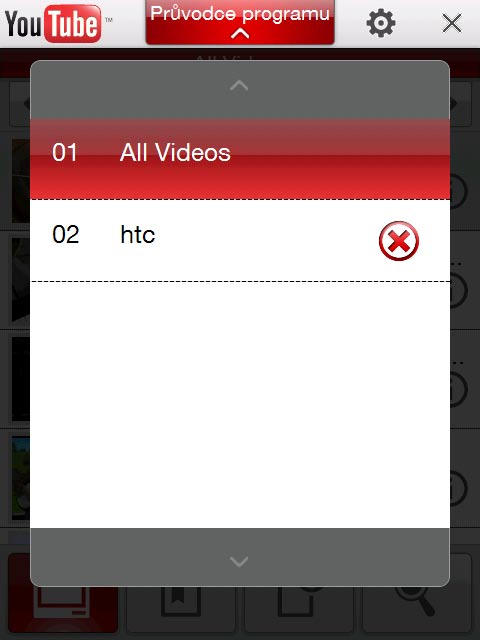 Kanál s právě přihlášeným odběrem se nyní zobrazí po klepnutí na položku Programový průvodce. Tip Jako programový kanál můžete také přidat uživatele aplikace YouTube.
