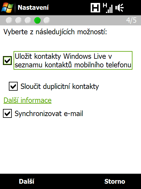 Internet 169 Nastavení služby Windows Live při prvním použití 1. Klepněte na položku Start > Programs (Programy) > Windows Live a pak na Přihlásit ke službám Windows Live. 2.