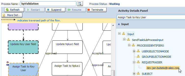 Přílohy 75 Jestliže jsme zvolili rozhodnutí Accept, tak je nyní žádost schválena prvním schvalovatelem (Key User) a následně bude schvalovací workflow přerušeno, právě kvůli neplatným hodnotám v