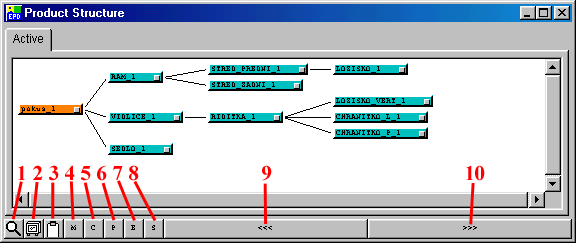 3.1 Systém Optegra 25 okno zobrazující schránku okno pro komunikaci se serverem načtení označených komponent pro vizualizaci vymazání označených komponent Dalším velmi důležitou částí je okno