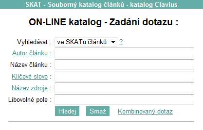 Obrázek č. 14 3. Souborný katalog článků viz. obrázek č.