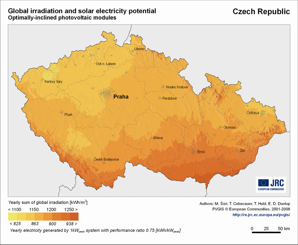 PODNIKATELSKÝ ZÁMĚR 3.1.6 Pozemek Sluneční záření, dopadající v průběhu roku na zemský povrch je pro solární panely hlavním zdrojem energie.