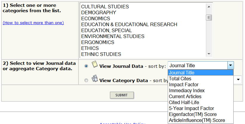 Journal Citation Reports