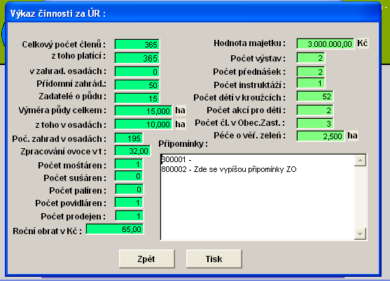 Platby příspěvků můžete během roku upravovat tak jak vám budou ZO platit.