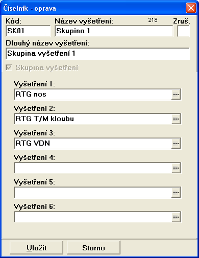 Po vložení kódu výkonu se v okénku pod tímto kódem výkonu automaticky vyplní políčko Body. Tam se objeví počet bodů. Čas. náročnost vyplňuje se v minutách.