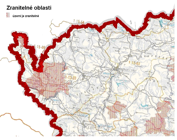 5.7.4 Ochrana vod Většina území spadá do Chráněné oblasti přirozené akumulace vod (CHOPAV) - podzemní vody Chebská pánev a Slavkovský les o rozloze 1 096,52 km 2.