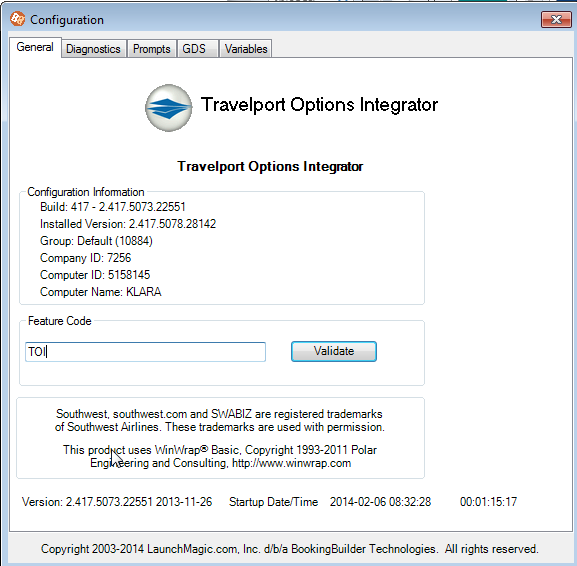 Travelport Options Integrator (TOI) - Je nástroj pro prodej doplňkových služeb nabízených leteckými společnostmi (především seating) Instalace!