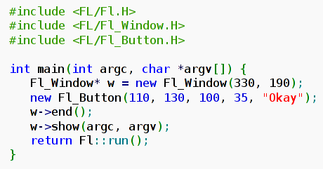 FLTK FLTK - Fast Light ToolKit (vyslovuje se fulltick ) pro C++ obsahuje