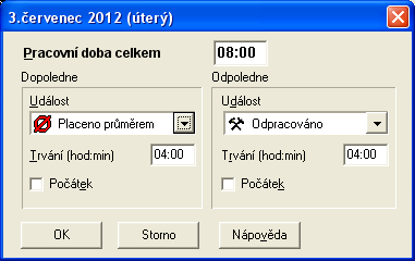 72 Syslík C/S Tlačítko Inicializace nastaví kalendář na počáteční nastavení (stejně jako to dělá inicializace mezd). Tímto způsobem můžete rychle vymazat špatně zadané události a zadat je znovu.