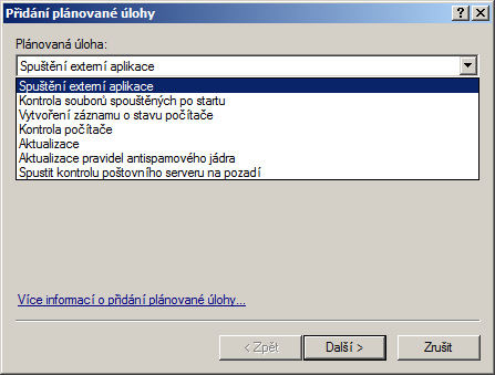 4.3.2 Vytvoření nové úlohy Vytvoření nové úlohy v Plánovači je možné pomocí tlačítka Přidat nebo příkazem Přidat z kontextové nabídky.