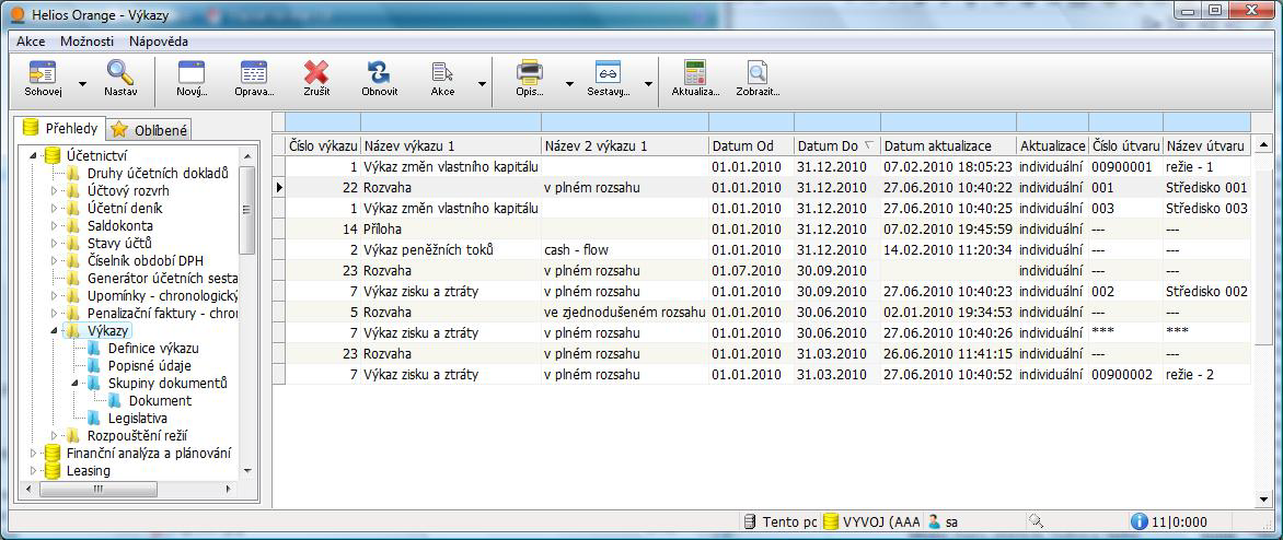 UTB ve Zlíně, Fakulta aplikované informatiky, 2014 36 Obr. 7 Ukázka z programu Helios Orange [42] 4.5.6 Ekonom Pořadí: 6.-7.