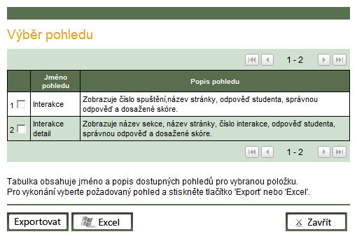 K tomu slouží ikona, kterou najdete na stránce se statistickými údaji o lekci, a to v horní části okna mezi seznamem lekcí vlevo a názvem lekce s jejími údaji vpravo.