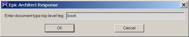 Podpora DocBooku v editorech 4. Průběh importu Na začátku importu se kompilátor ptá, jaký veřejný identifikátor má používat pro dané DTD (viz obrázek 10.4 Nastavení veřejného identifikátoru ).