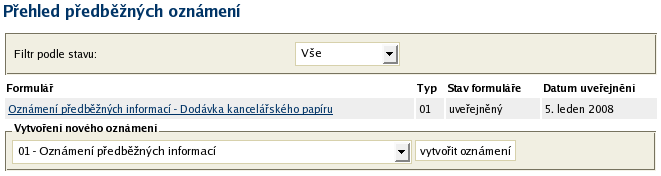 Předběžná oznámení Předběžná oznámení upravuje ZVZ v 86. Tento institut umožňuje zkrácení lhůt v zadávacím řízení.