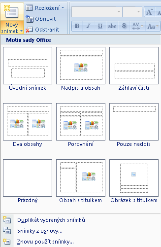 PowerPoint úkol 01 úvodní seznámení Obrázek 9 Univerzální snímek Na tomto snímku si pak vybíráte, co na snímku chcete mít.