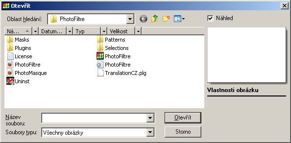 PhotoFiltre úkol 04 Grafika průhlednost, ořezávání Řešení: 1) Spusťte si grafický editor PhotoFiltre. Bod 1 spuštění programu. Tento bod je opakováním bodu 2 lekce 3, ale pro oživení si ho zopakujeme.