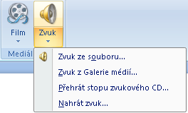 PowerPoint úkol 08 ozvučení V bodě 3 má být zvukovým souborem Svist. Stačí tedy již levým tlačítkem myši kliknout na tento zvukový soubor. Bod 3 máte hotov.