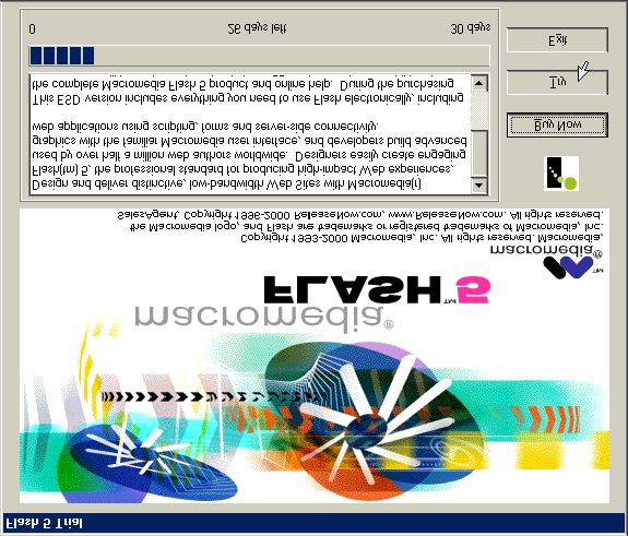 Macromedia FLASH 5 Začínáme s programem FLASH 5 Dříve, než se pustíme do vlastního programu, mám jedno upozornění pro ty, kteří program FLASH nevlastní. Na stránce www.macromedia.cz nebo přímo na www.